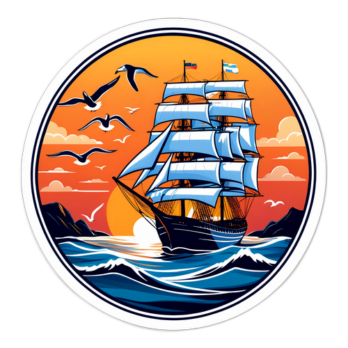 Maritim klistremerke av Tall Ship Kristiansand