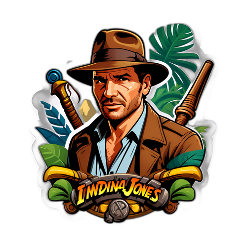 Indiana Jones -teemainen tarra