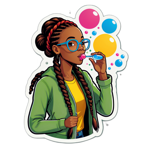 Jamaican Girl Blowing Bubbles