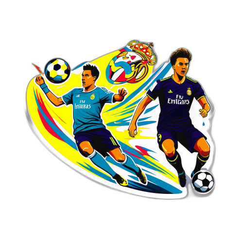 Stiker Pertandingan Sepak Bola Madrid vs Kairat