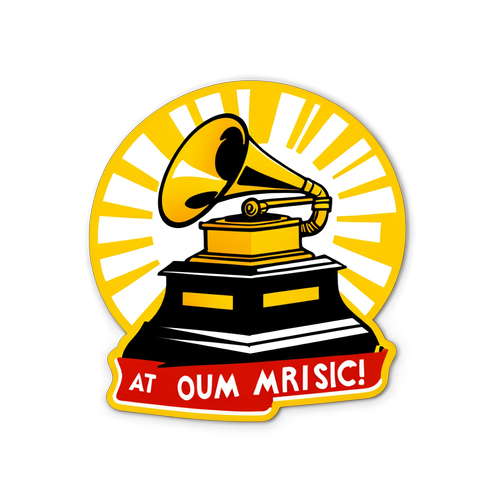 สติกเกอร์ "เพลงของเรา!" สำหรับศิลปินยอดเยี่ยมที่ Grammy Awards