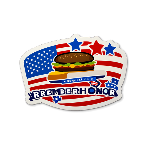 Patriyotik na Sticker para sa Memorial Day USA 2025