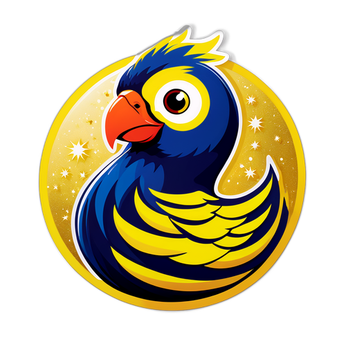 Energiek sticker van de Fenerbahçe vogel