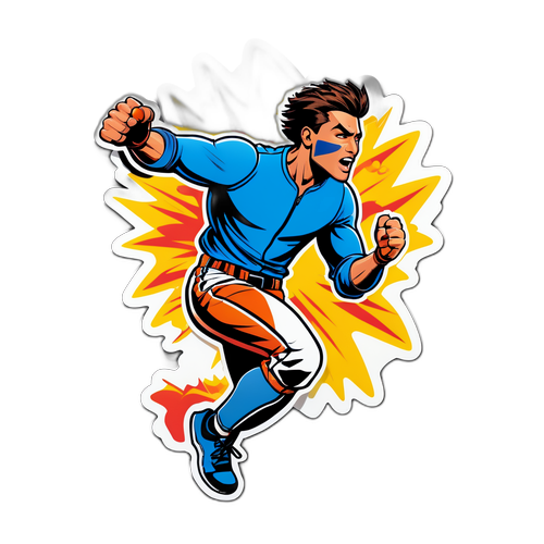 Dynamic Comic Book Sticker of Jarren Duran