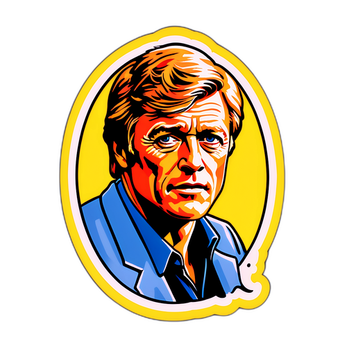 Autocollant Vintage Inspiré des Films de Robert Redford