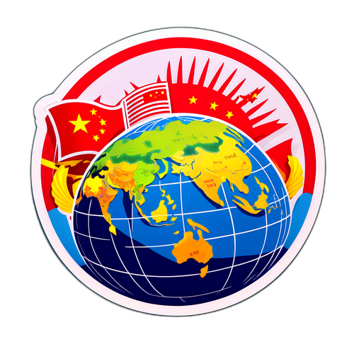 全球经济动态的贴纸