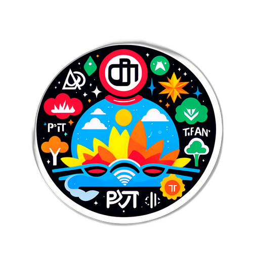 สติ๊กเกอร์สัญลักษณ์และสโลแกน PTT