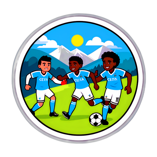 Uchoraji wa Wachezaji Celta Vigo katika Mandhari ya Galicia