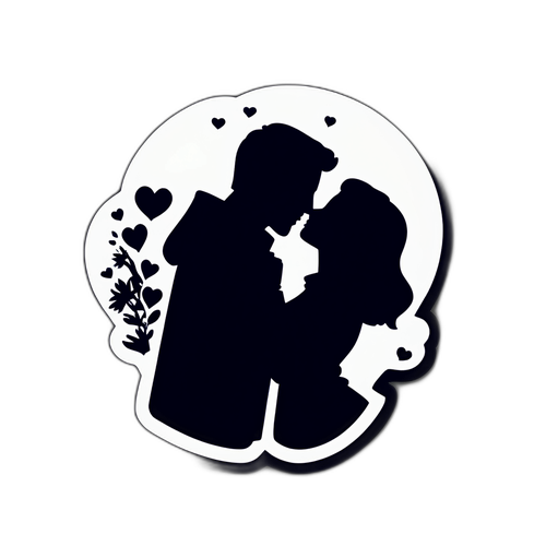 Romantisk Silhuett av Kärlek