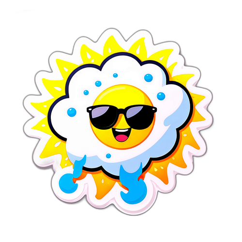 Stiker Cuaca Yang Melucukan