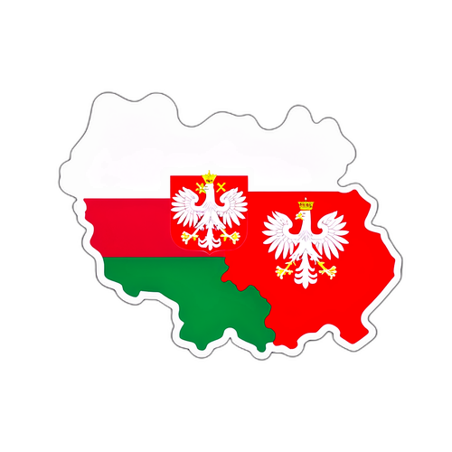 Графічне зображення Литви та Польщі