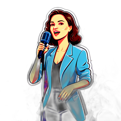 Иллюстрация Ольги Серябкиной на сцене