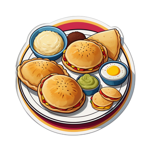 Ilustrație cu detalii culinare din Venezuela