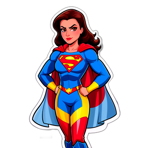 Julieta Makintach como superheroína de la justicia