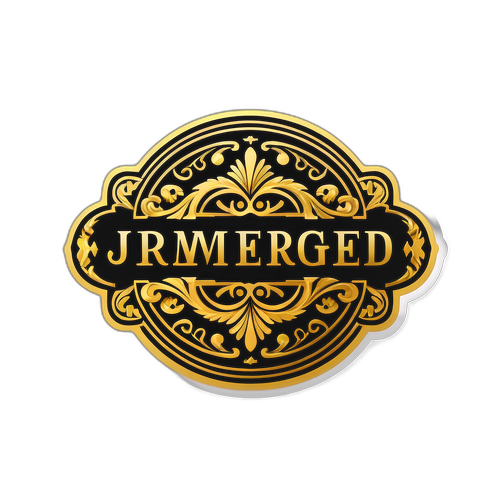 Desain Stiker Bergaya Emas Elegan