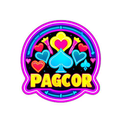 Makislap na Neon Sign ng 'PAGCOR'