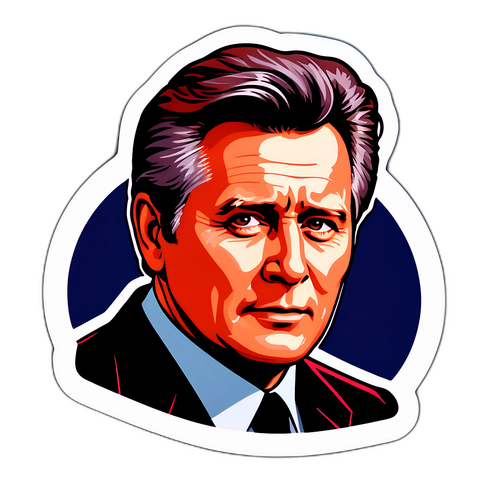 Retro-tema klistermærke af Martin Sheen