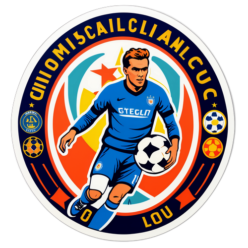 Vintage Voetbalposter voor de Union Champions League