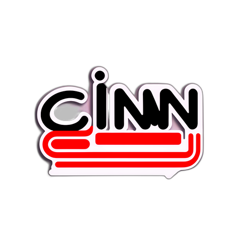 Moderne CNN-logo klistremerke