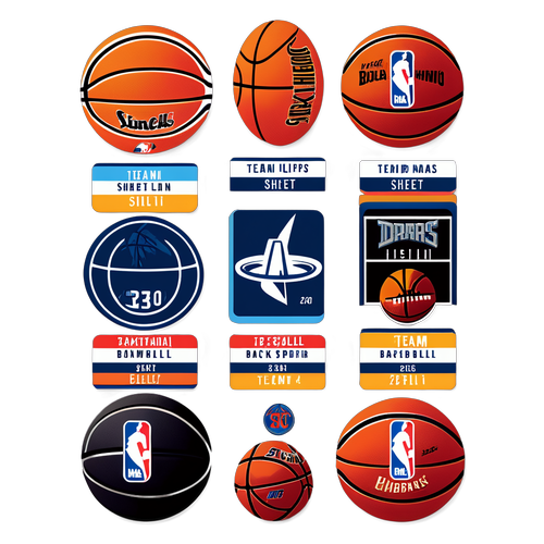 Isang Malikhain na Sticker ng NBA Lineup Sheet