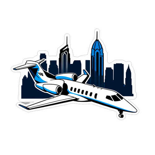 Learjet 55 ja Philadelphia Skyline