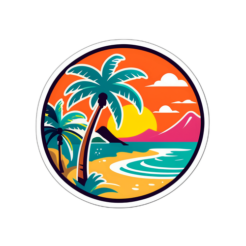 Autocollant inspiré par la Guadeloupe