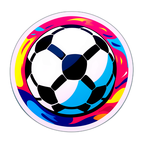 Adesivo de Bola de Futebol Estilizada