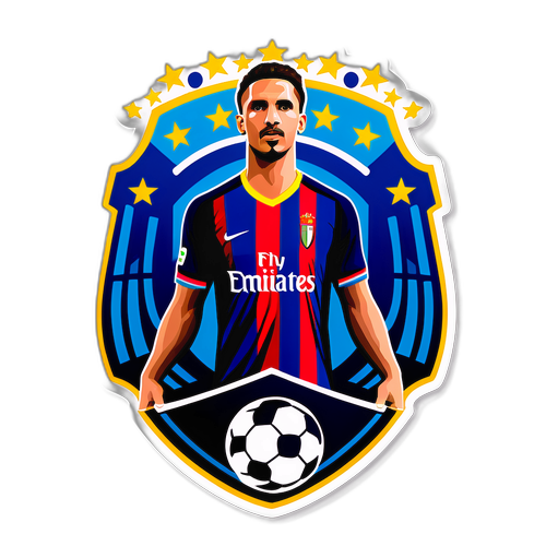 Adesivo Elegante da Série A 2025 com Estrelas do Futebol