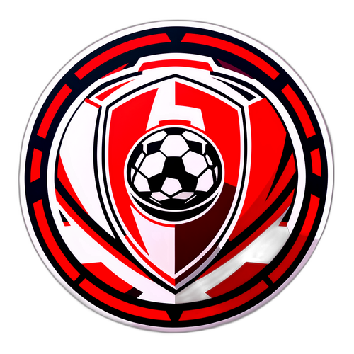 Diseño de balón de fútbol dividido entre los colores de Necaxa y Atlanta United