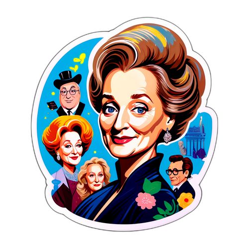 En fantasifuld Meryl Streep karikatur
