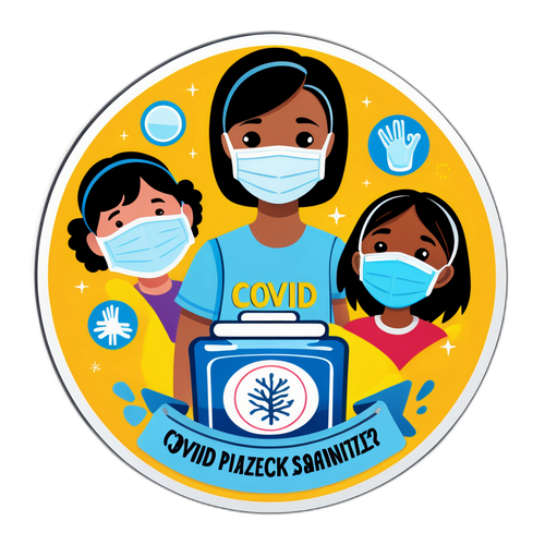 Adesivo educativo di consapevolezza COVID-19