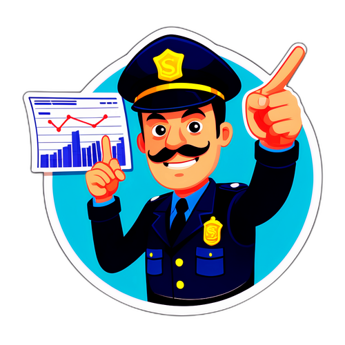 Polis Ceria Menunjukkan Carta Kewangan