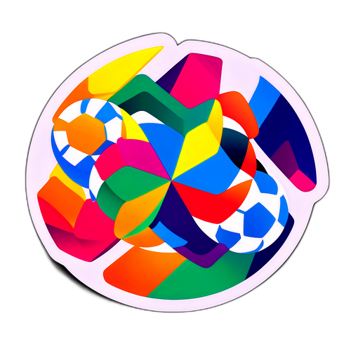 Những hình thể trừu tượng thể hiện sự teamwork trong bóng đá