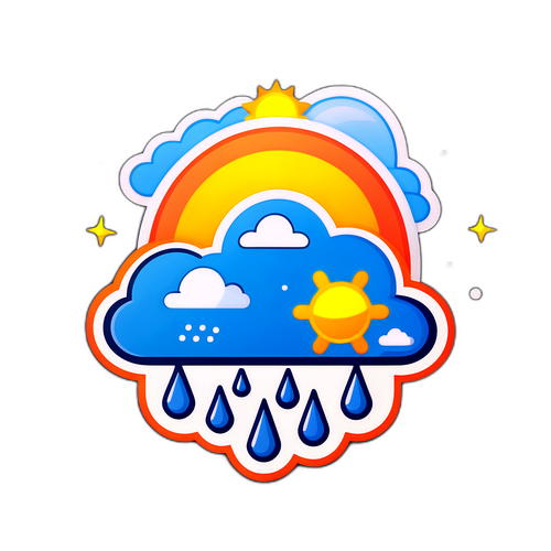 Pagsasama ng AccuWeather Logo at Makukulay na Simbolong Panahon