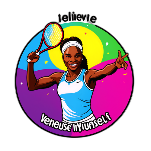 Motiverande klistermärke av Venus Williams