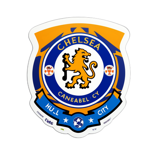 Sticker ng Football na may mga Logo ng Hull City at Chelsea
