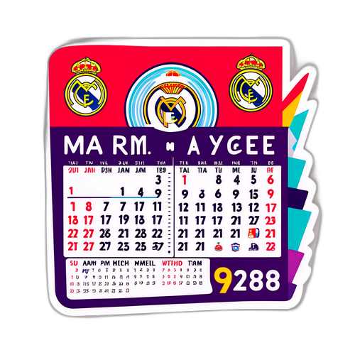 Stiker Kalender Pertandingan Madrid