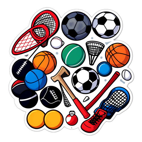 Sportsutrustning Klistermärke