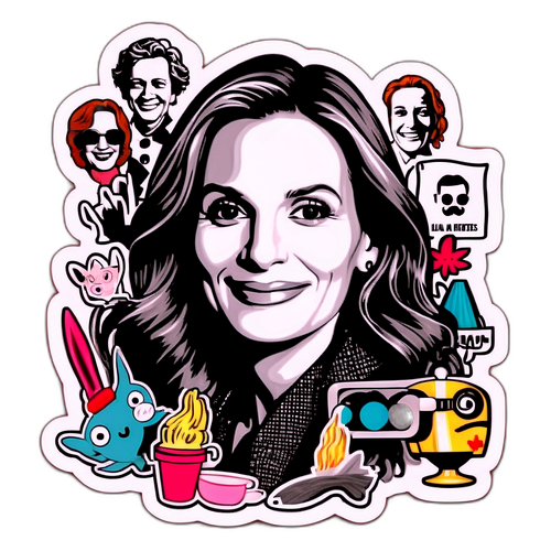 Wesoła naklejka Julii Roberts