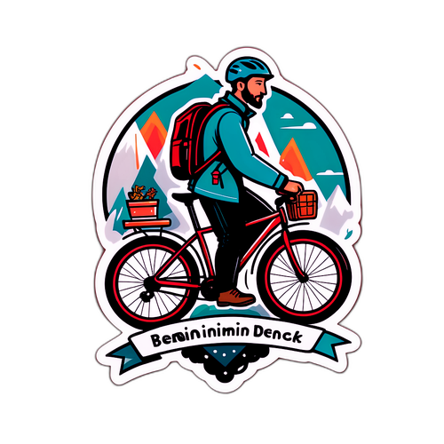 Sticker van Benjamin Deceuninck met Fiets