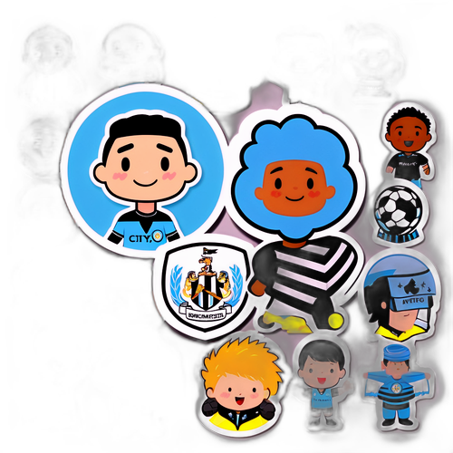 뉴캐슬과 맨체스터 시티 팬 스티커