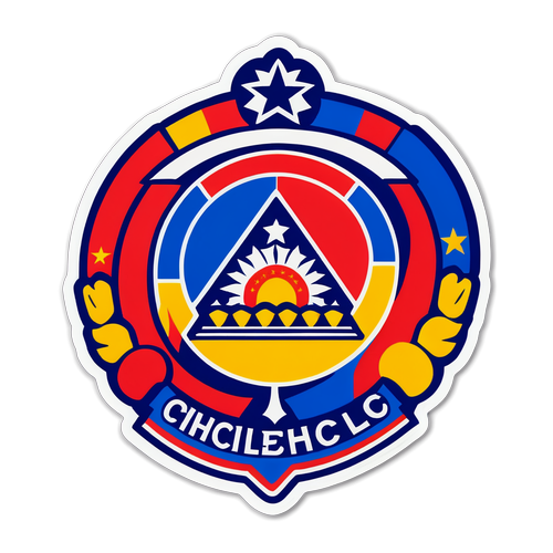 Emblemas da Universidade do Chile e Carabobo em Unidade