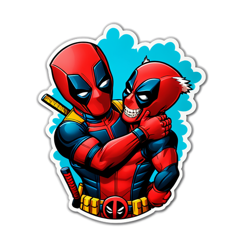 Deadpool og Wolverine: Det Sjoveste Kram, du aldrig ville Forvente! Grib dit Klistermærke Nu!