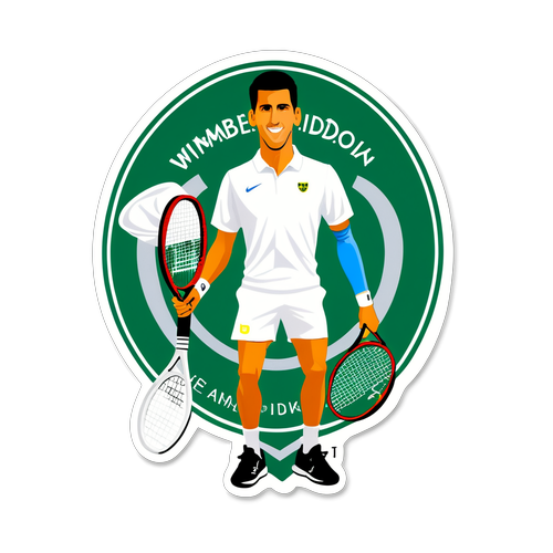 Epic Clash on the Grass: Celebrate Alcaraz & Djokovic with This Must-Have Wimbledon Sticker!