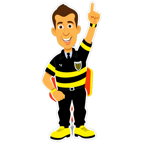 Sticker jucător de fotbal arbitru