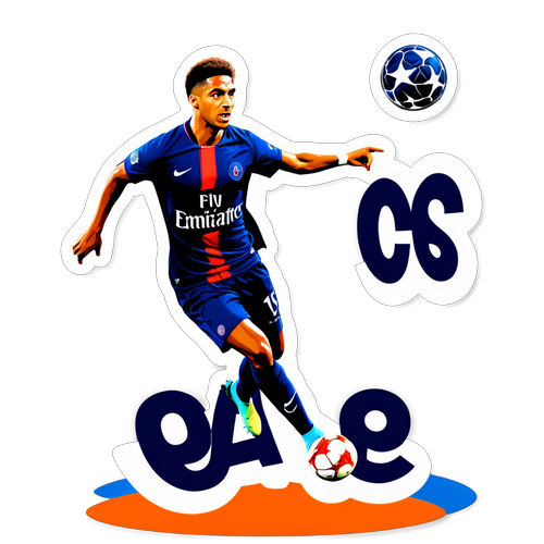 Thiết kế sticker cầu thủ PSG ghi bàn