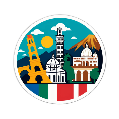 Sticker ya Serie A na Alama Maarufu za Italia