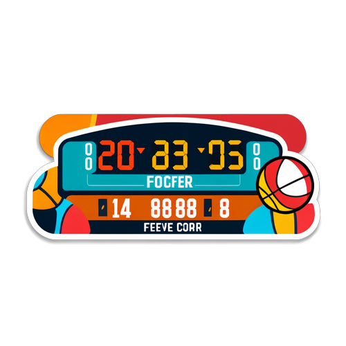 Colorful Basketball Scoreboard Sticker