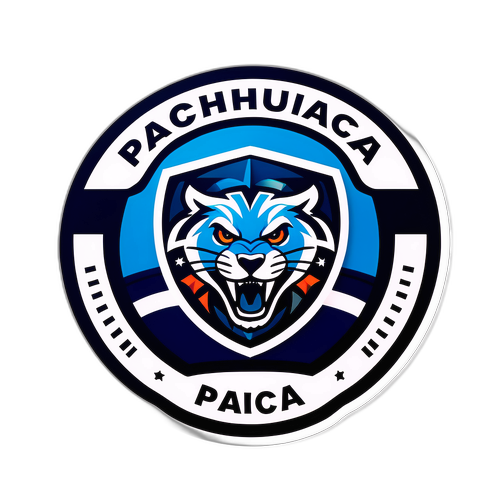 Ilustração do time de futebol Pachuca com o logo da equipe destacado