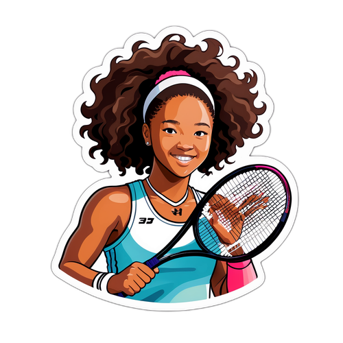 Minimalistický nálepka Naomi Osaka